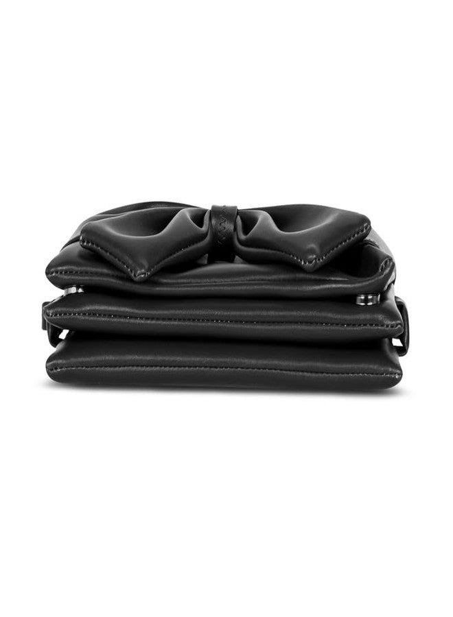 كاتشي حقيبة كتف نسائية من الجلد الصناعي الأسود بسحاب جذاب - Image 5